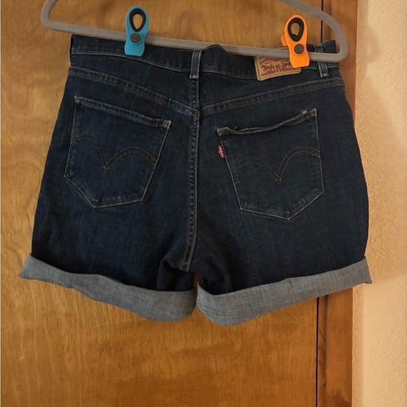 Levi's Women's Dark Blue Jean Shorts - Picture 3 of 8